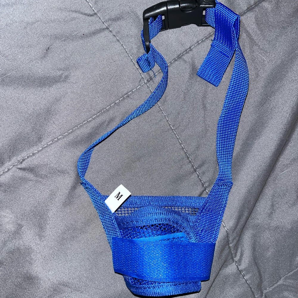 Blue Adjustable Dog Muzzle